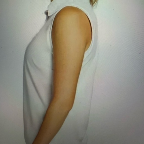 NWT Walter Hagen Clubhouse Pique Sleeveless Golf polo in white - Picture 3 of 10